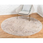 Rug Unique Loom Paris Taupe Round 6' 0 x 6' 0