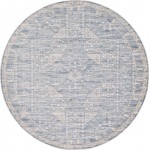 Rug Unique Loom Paris Blue Round 6' 0 x 6' 0