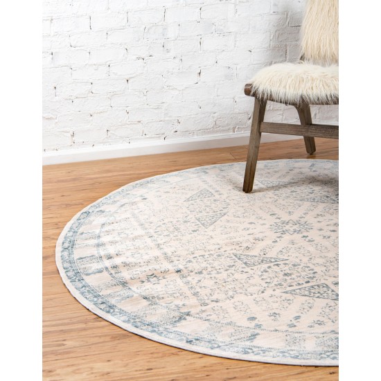 Rug Unique Loom Paris Beige Round 6' 0 x 6' 0