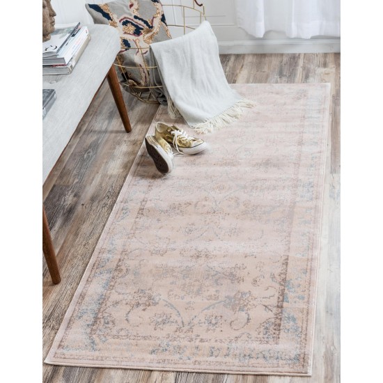 Rug Unique Loom Paris Beige Runner 2' 7 x 10' 0