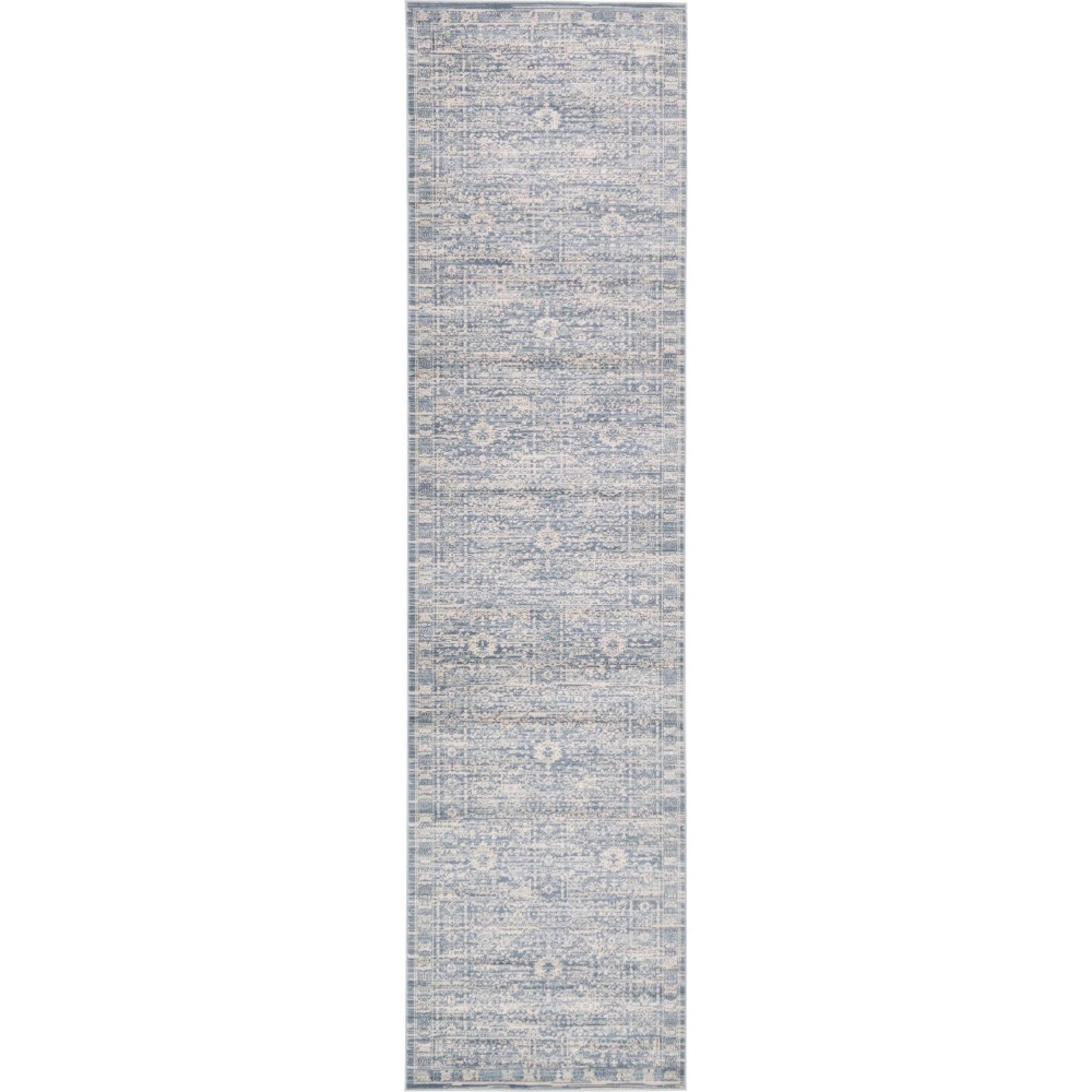 Rug Unique Loom Paris Blue Runner 2' 7 x 10' 0 Rug Unique Loom Paris Blue Runner 2' 7 x 10' 0