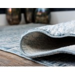 Rug Unique Loom Paris Blue Runner 2' 7 x 10' 0