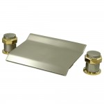 Kingston Brass Milano Roman Tub Faucet, Brushed Nickel/Polished Brass