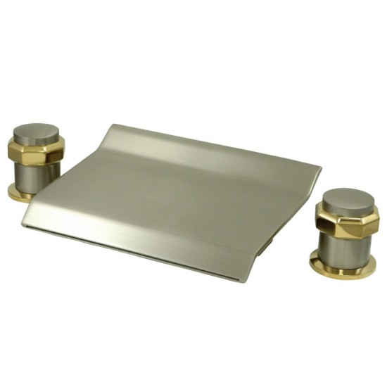 Kingston Brass Milano Roman Tub Faucet, Brushed Nickel/Polished Brass