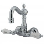 Kingston Brass Vintage 3-3/8-Inch Wall Mount Tub Faucet, Polished Chrome