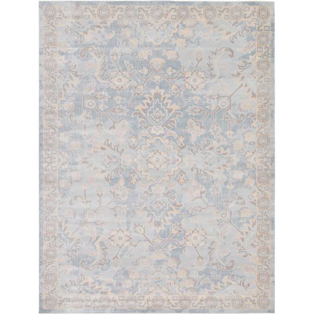 Rug Unique Loom Paris Light Blue Rectangular 9' 0 x 12' 0 Rug Unique Loom Paris Light Blue Rectangular 9' 0 x 12' 0