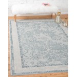 Rug Unique Loom Paris Light Blue Rectangular 9' 0 x 12' 0