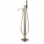 Kingston Brass Executive Freestanding Tub Faucet with Hand Shower, Polished Nickel