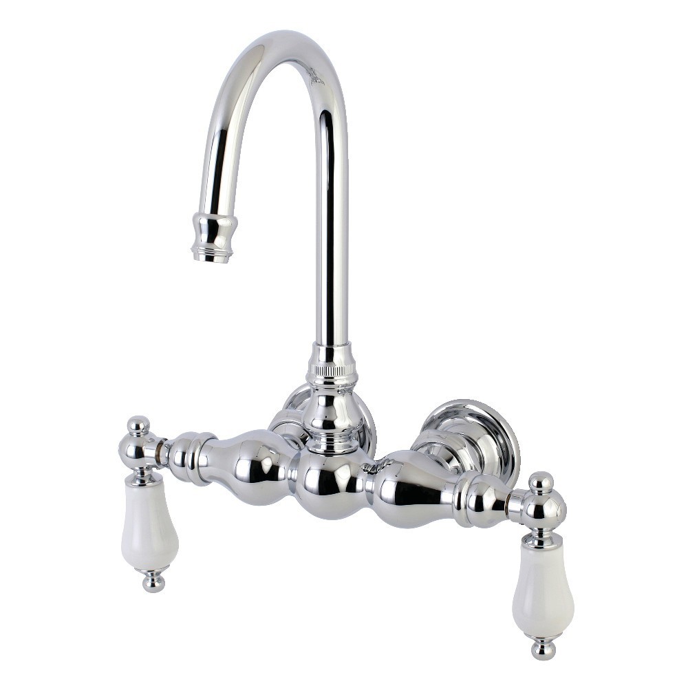 Aqua Vintage Vintage 3-3/8 Inch Wall Mount Tub Faucet, Polished Chrome