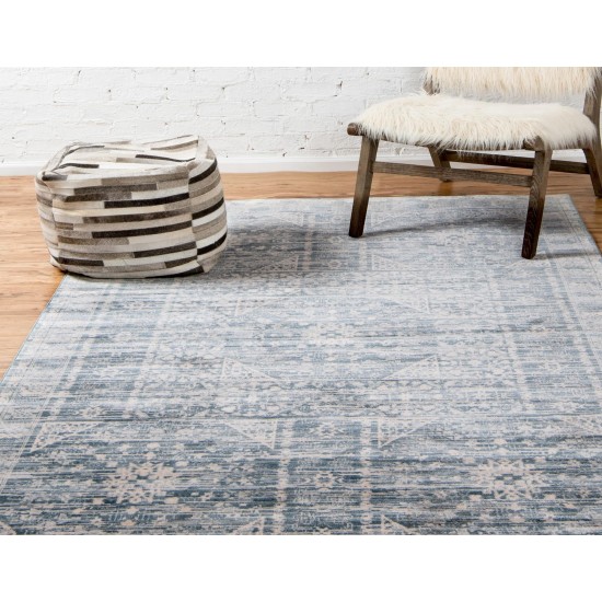 Rug Unique Loom Paris Blue Rectangular 9' 0 x 12' 0