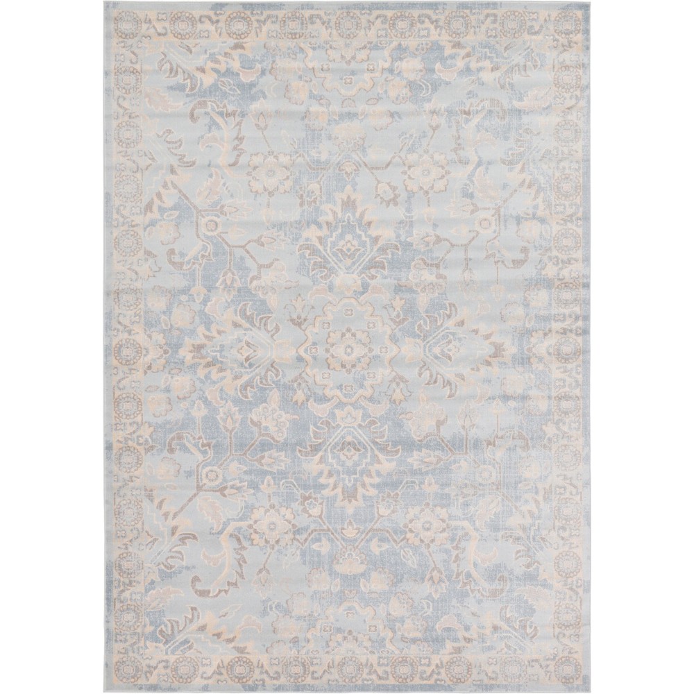 Rug Unique Loom Paris Light Blue Rectangular 7' 0 x 10' 0 Rug Unique Loom Paris Light Blue Rectangular 7' 0 x 10' 0
