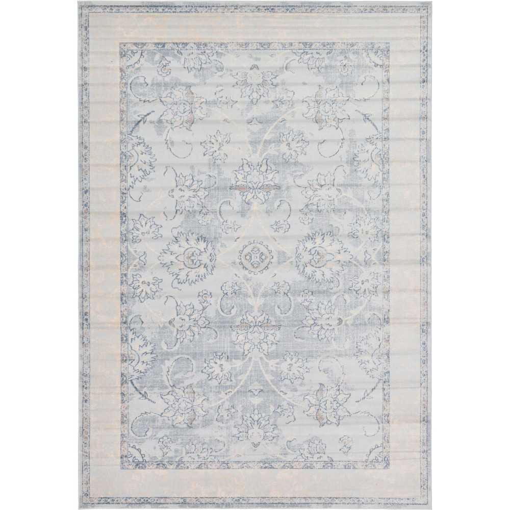 Rug Unique Loom Paris Light Blue Rectangular 7' 0 x 10' 0 Rug Unique Loom Paris Light Blue Rectangular 7' 0 x 10' 0