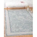 Rug Unique Loom Paris Light Blue Rectangular 7' 0 x 10' 0