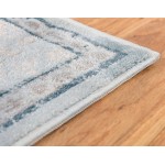 Rug Unique Loom Paris Light Blue Rectangular 7' 0 x 10' 0