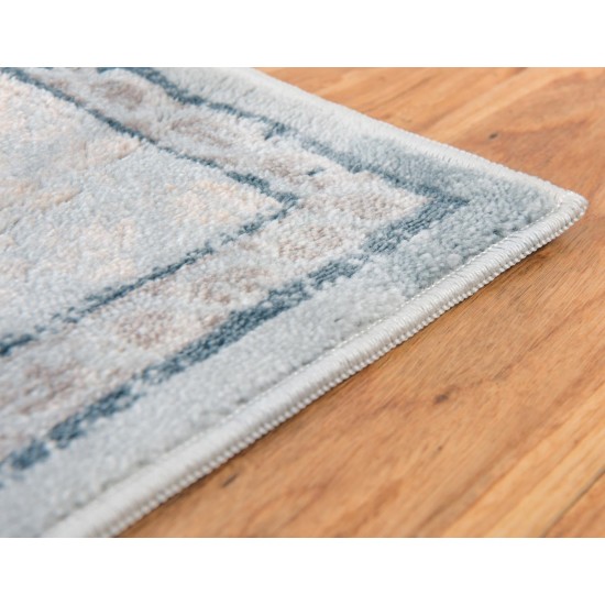 Rug Unique Loom Paris Light Blue Rectangular 7' 0 x 10' 0