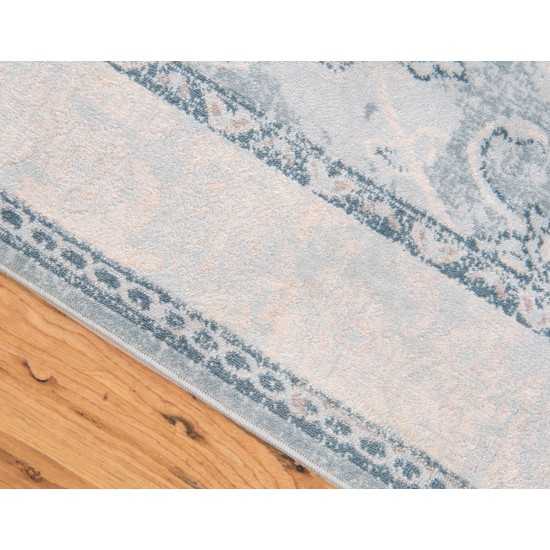 Rug Unique Loom Paris Light Blue Rectangular 7' 0 x 10' 0
