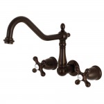Kingston Brass Heritage Wall Mount Tub Faucet, Oil Rubbed Bronze