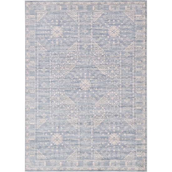 Rug Unique Loom Paris Blue Rectangular 7' 0 x 10' 0