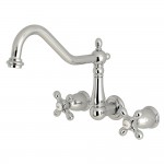 Kingston Brass Heritage Wall Mount Tub Faucet, Polished Chrome
