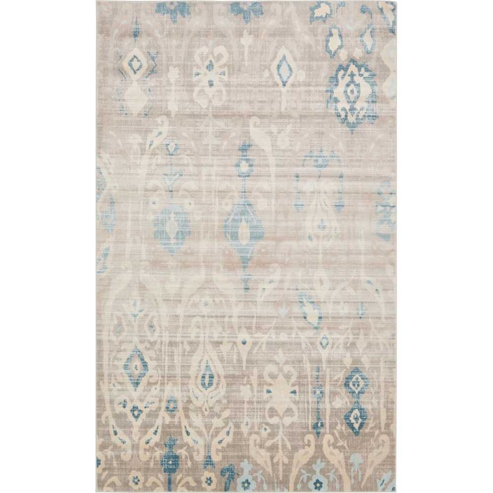 Rug Unique Loom Paris Beige Rectangular 5' 0 x 8' 0