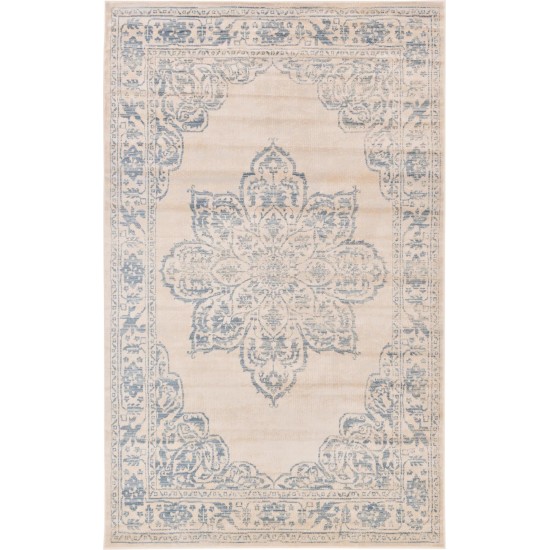 Rug Unique Loom Paris Beige Rectangular 5' 0 x 8' 0