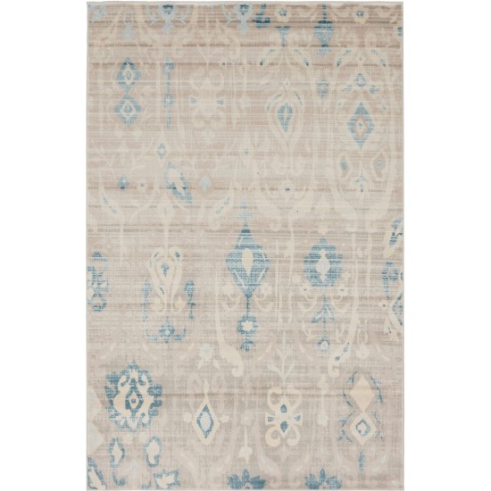 Rug Unique Loom Paris Beige Rectangular 4' 0 x 6' 0