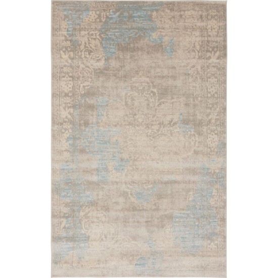 Rug Unique Loom Paris Taupe Rectangular 4' 0 x 6' 0