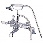 Kingston Brass Vintage Adjustable Center Deck Mount Tub Faucet, Polished Chrome