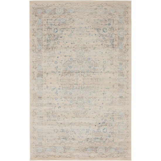 Rug Unique Loom Paris Taupe Rectangular 4' 0 x 6' 0