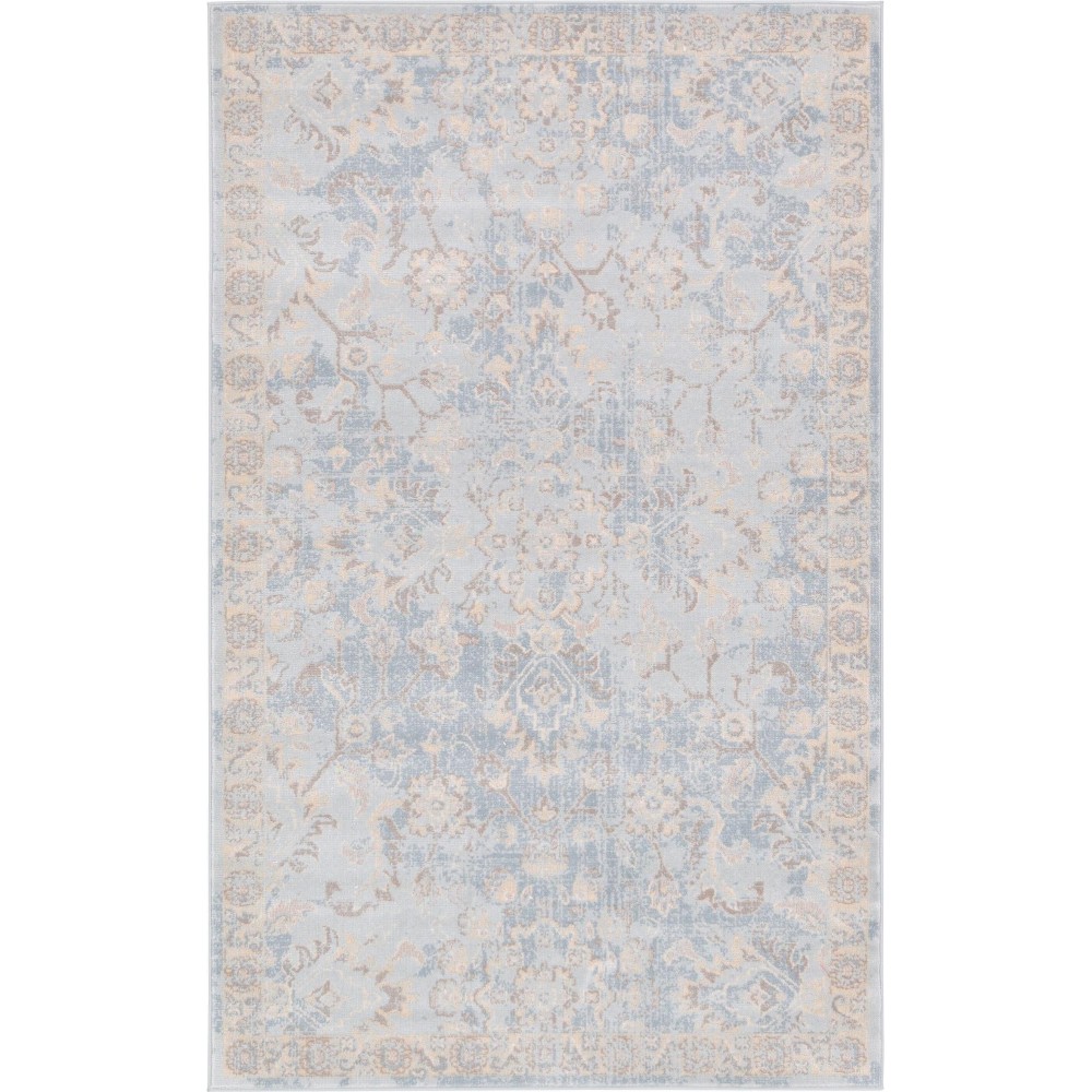 Rug Unique Loom Paris Light Blue Rectangular 3' 3 x 5' 3