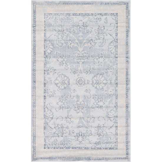 Rug Unique Loom Paris Light Blue Rectangular 3' 3 x 5' 3