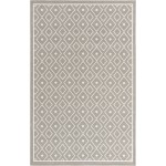 Rug Unique Loom Outdoor Trellis Gray Sample 1' 3 x 1' 3