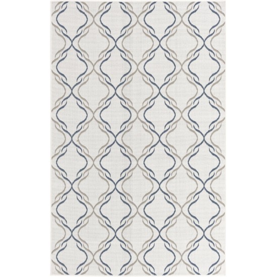 Rug Unique Loom Outdoor Trellis Ivory Sample 1' 3 x 1' 3