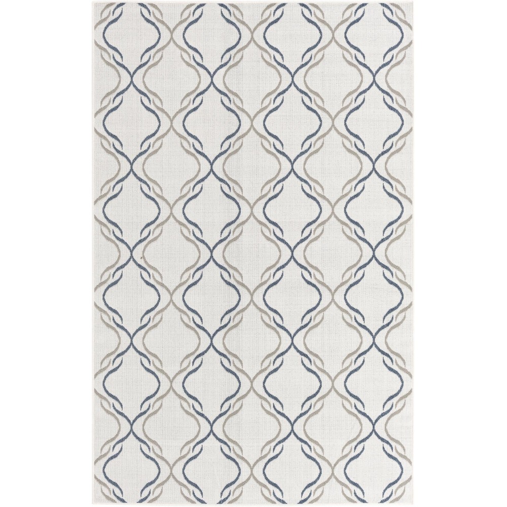 Rug Unique Loom Outdoor Trellis Ivory Sample 1' 3 x 1' 3