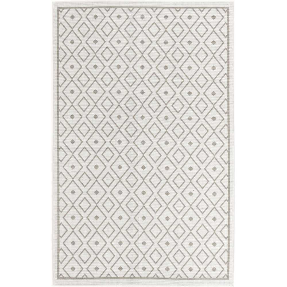 Rug Unique Loom Outdoor Trellis Ivory Sample 1' 3 x 1' 3