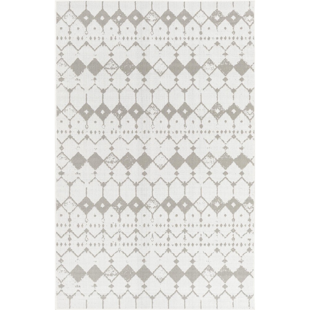 Rug Unique Loom Outdoor Trellis Ivory/Gray Sample 1' 0 x 1' 0