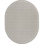 Rug Unique Loom Outdoor Trellis Gray Oval 7' 10 x 10' 0