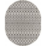 Rug Unique Loom Outdoor Trellis Light Gray Oval 7' 10 x 10' 0