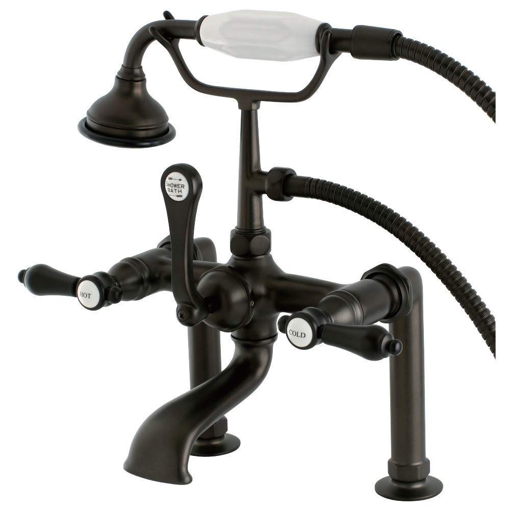 Aqua Vintage Heirloom Deck Mount Clawfoot Tub Faucet, Oil Rubbed Bronze