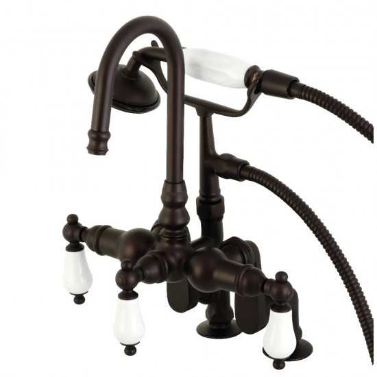 Kingston Brass Vintage Clawfoot Tub Faucet with Hand Shower, Oil Rubbed Bronze