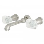 Kingston Brass Krystal Onyx Wall Mount Roman Tub Faucet, Brushed Nickel