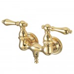 Kingston Brass Vintage 3-3/8-Inch Wall Mount Tub Faucet, Polished Brass