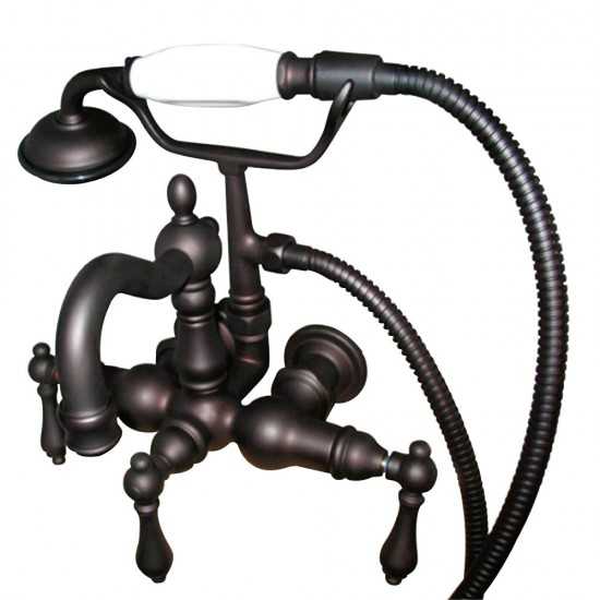 Kingston Brass Vintage 3-3/8-Inch Wall Mount Tub Faucet, Oil Rubbed Bronze