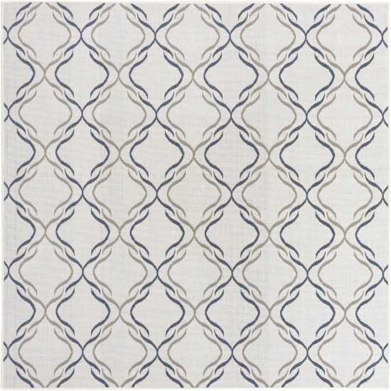 Rug Unique Loom Outdoor Trellis Ivory Square 7' 10 x 7' 10