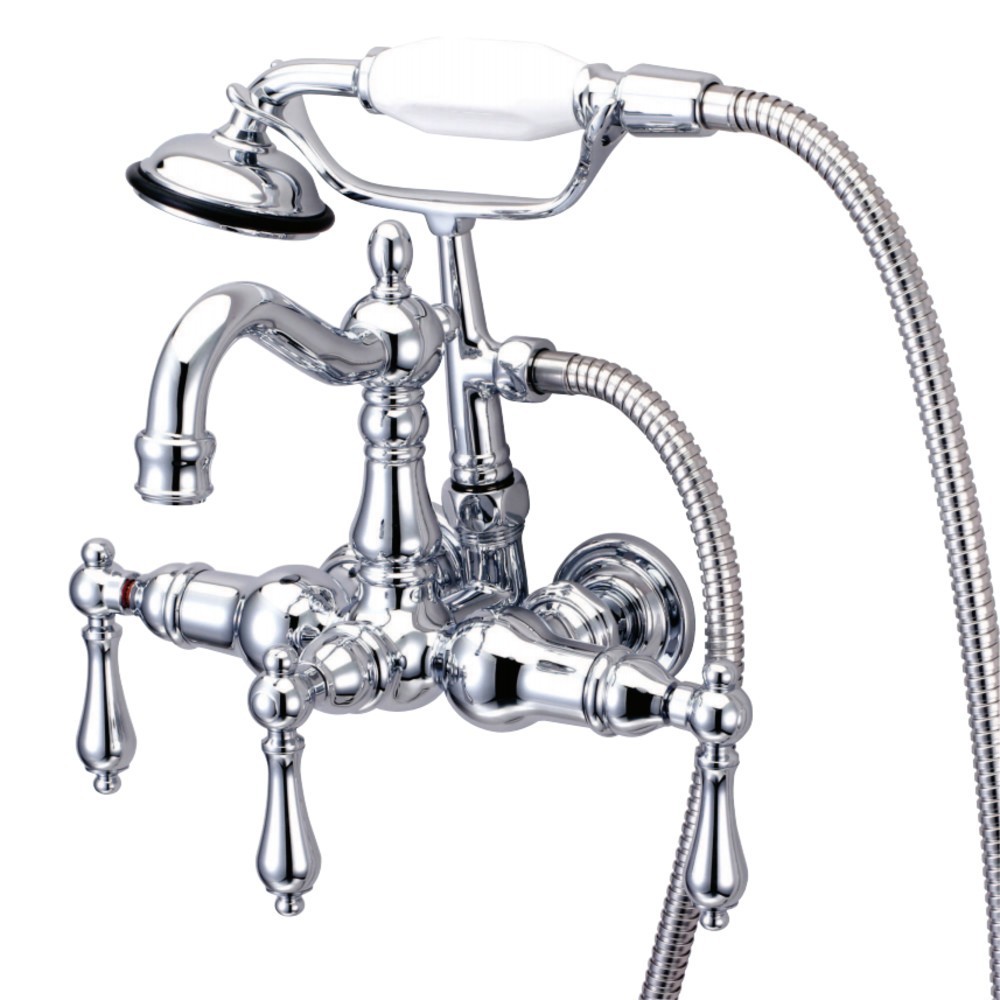 Kingston Brass Vintage 3-3/8-Inch Wall Mount Tub Faucet, Polished Chrome