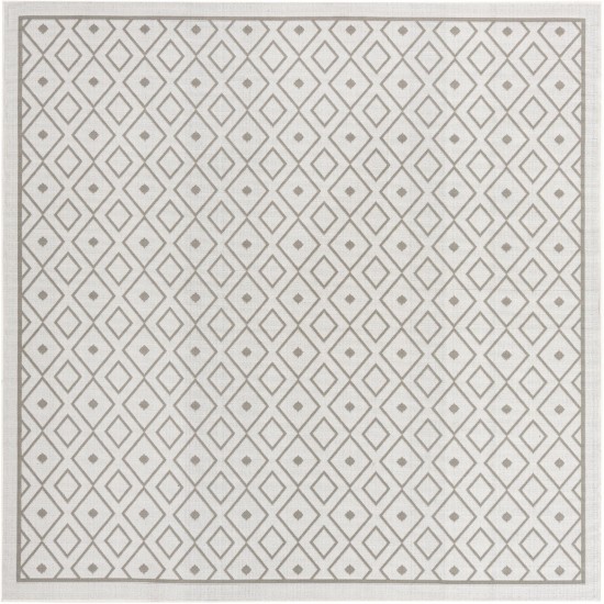 Rug Unique Loom Outdoor Trellis Ivory Square 7' 10 x 7' 10