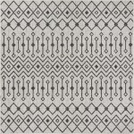 Rug Unique Loom Outdoor Trellis Light Gray Square 7' 10 x 7' 10