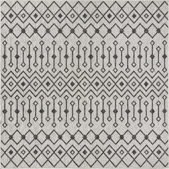 Rug Unique Loom Outdoor Trellis Light Gray Square 7' 10 x 7' 10