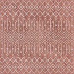 Rug Unique Loom Outdoor Trellis Rust Red Square 7' 10 x 7' 10