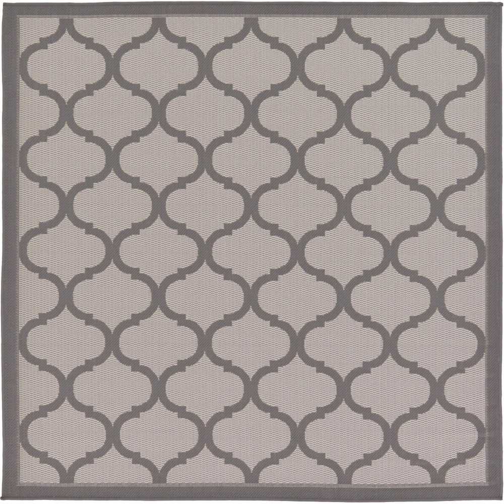 Rug Unique Loom Outdoor Trellis Gray Square 6' 0 x 6' 0 Rug Unique Loom Outdoor Trellis Gray Square 6' 0 x 6' 0